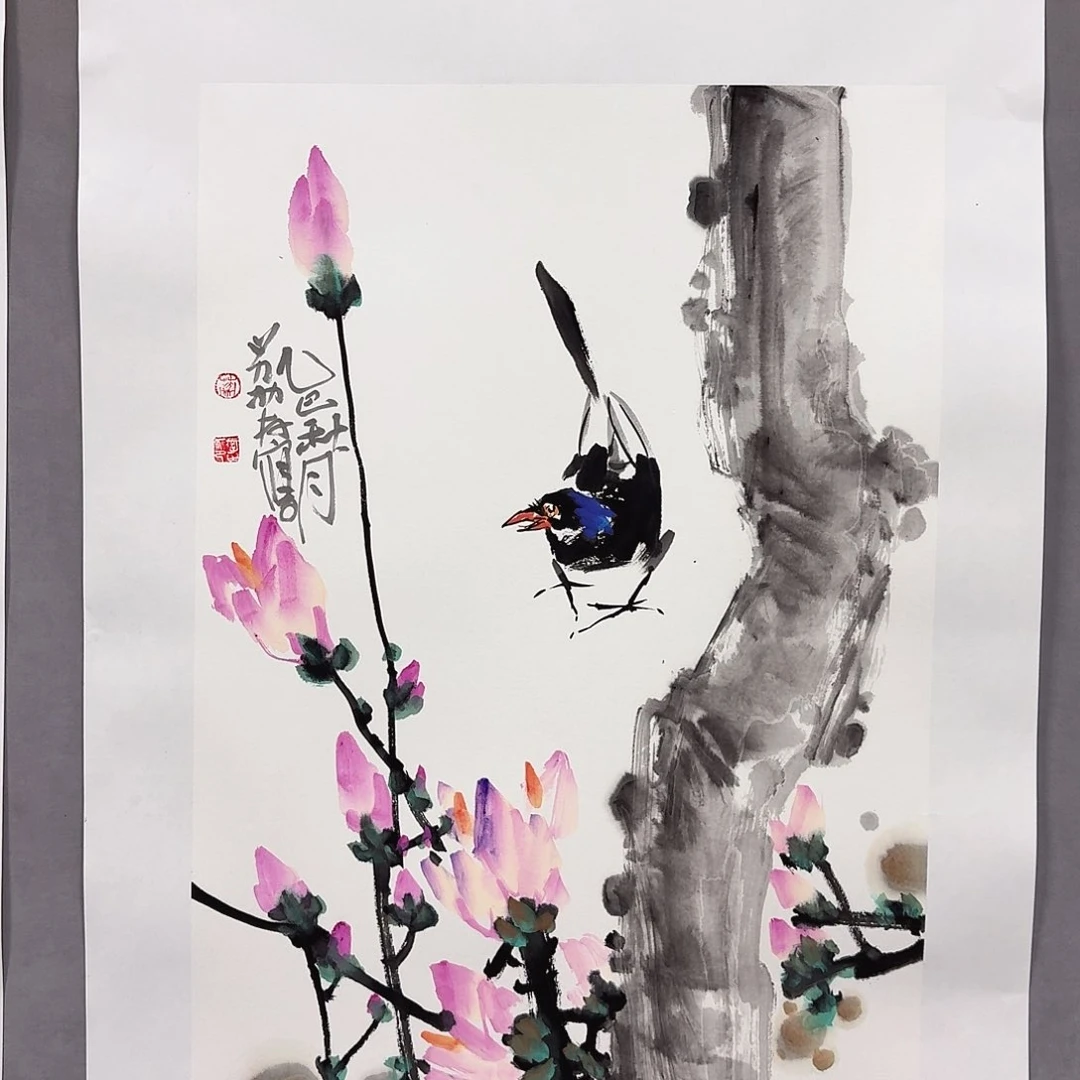 国画亲笔手绘放心去藏