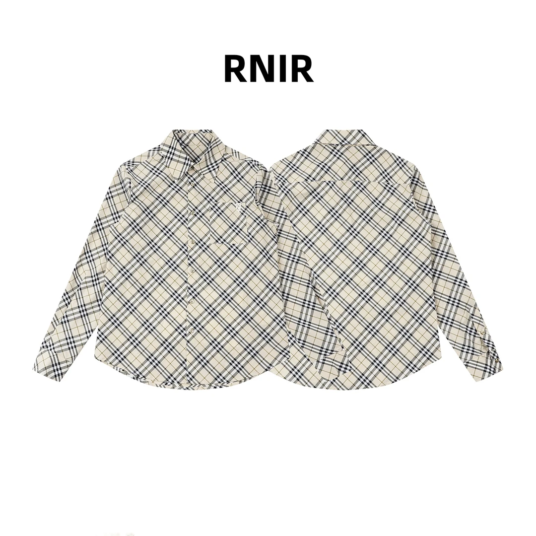 【格纹刺绣棉质衬衫】CSAL4B263长袖时尚休闲百搭宽松秋冬衬衣