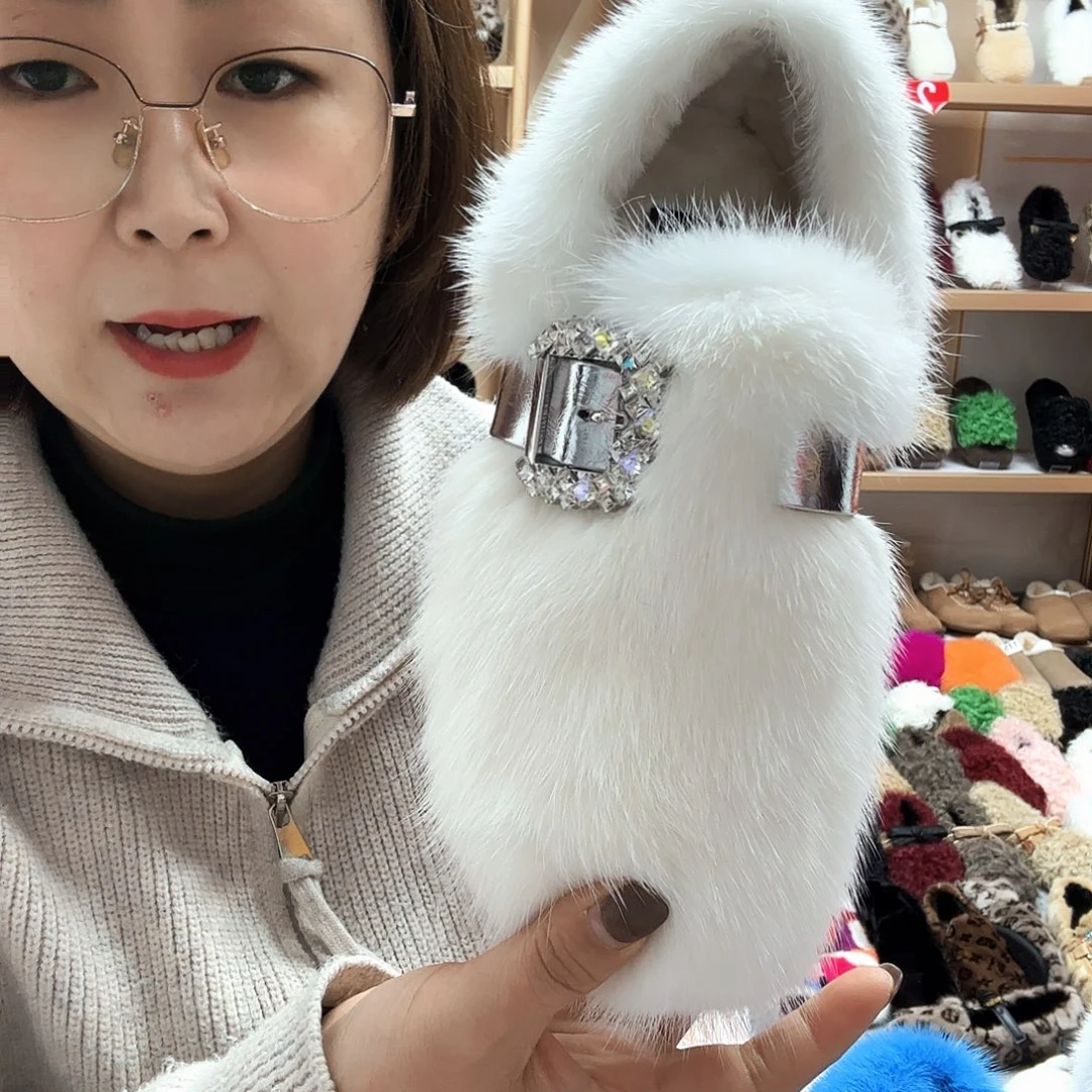 套趾款特价白色貂毛39码