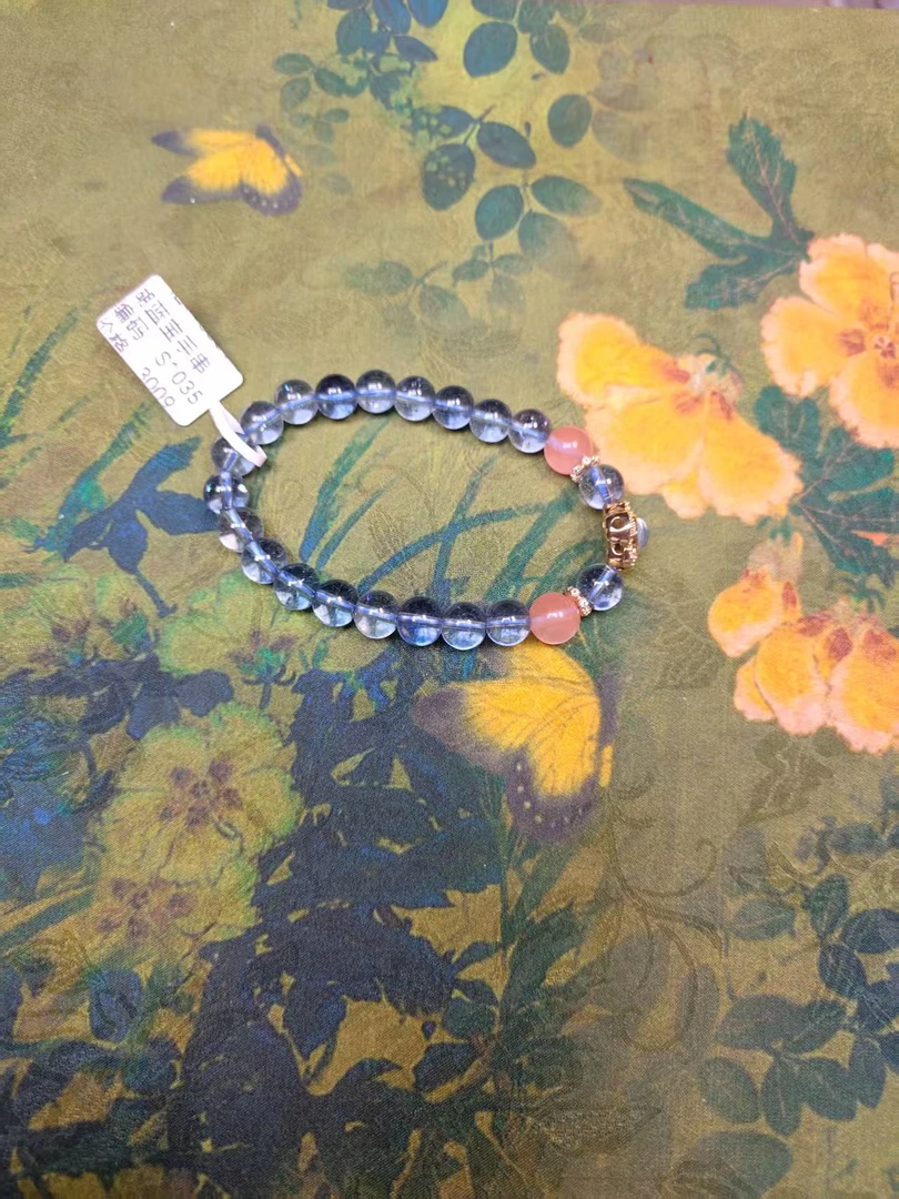 S1035-蓝水晶单圈手串（无礼盒）