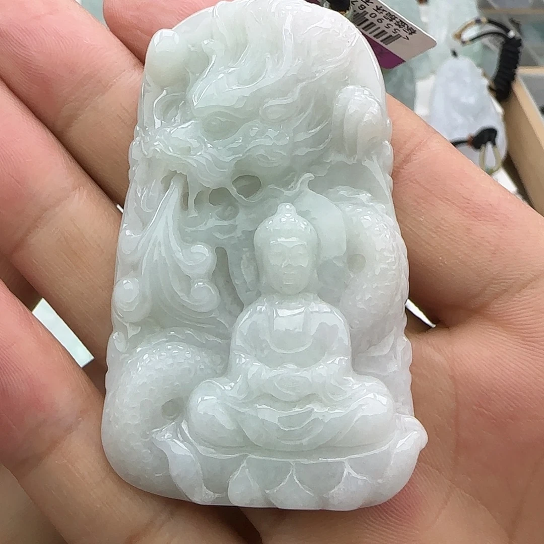 檀***我翡翠未镶嵌颈饰翡翠