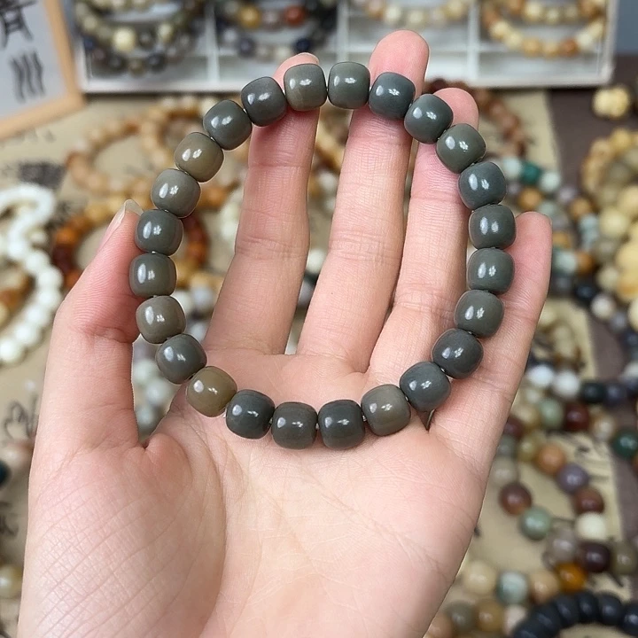 手串菩提根/象牙果卡10阴皮绿桶珠福利