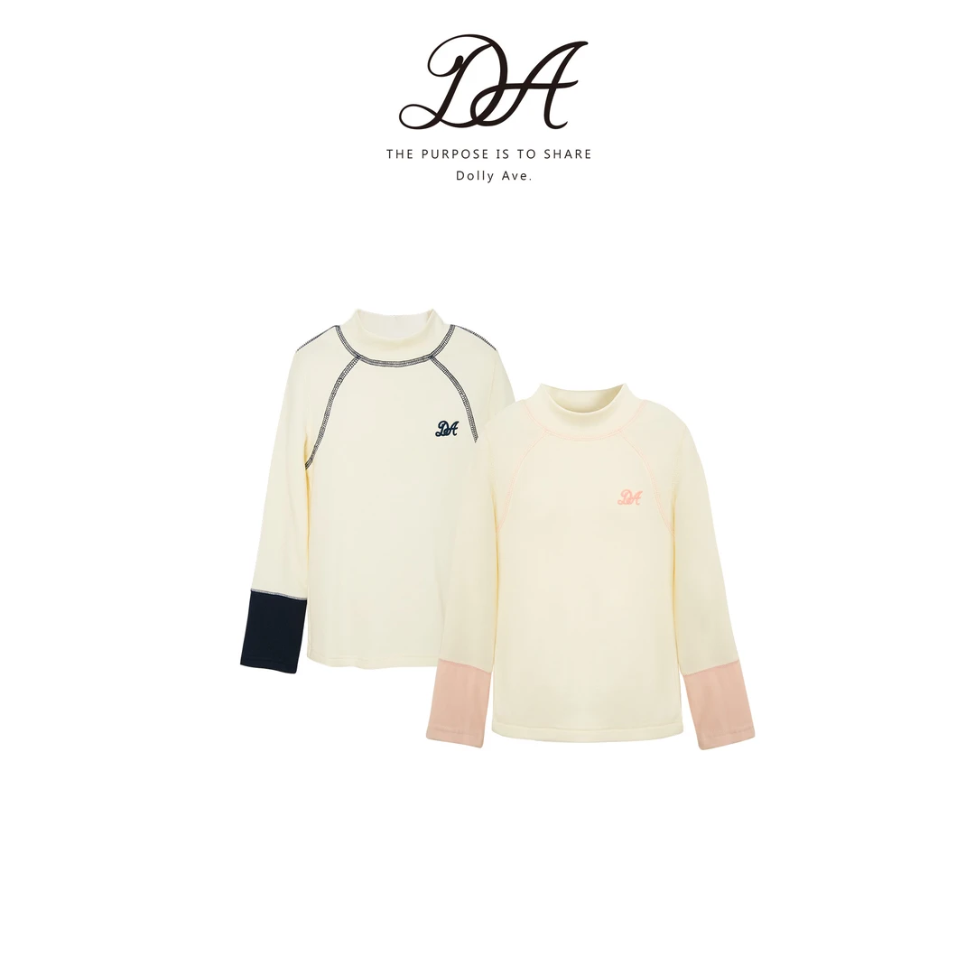 Dolly Ave「黑标系列」高定依翡丝轻奢简约高级感小高领上衣