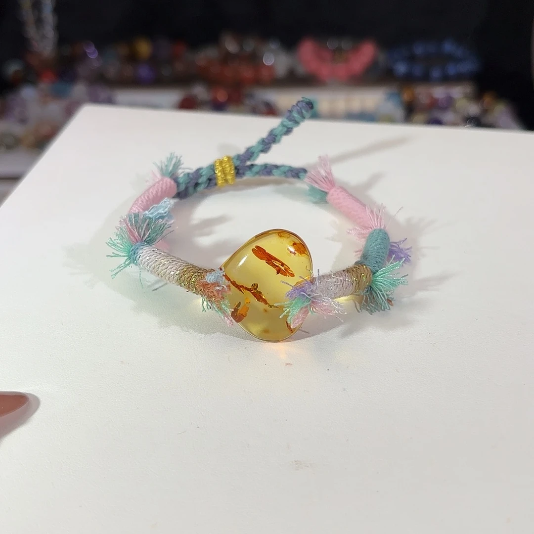 琥珀（花珀）未镶嵌手链手编款