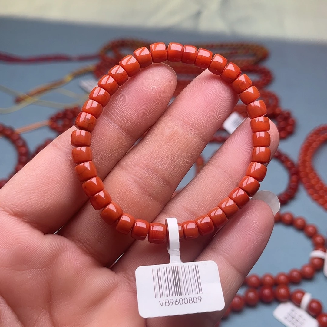 南红玛瑙未镶嵌手链直切卡6 +