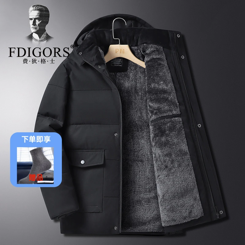 费狄格士秋冬款外套棉衣男士衣服加绒加厚冬装上衣