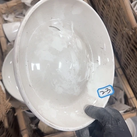 瓷片国营厂库存微瑕19.5厘米23