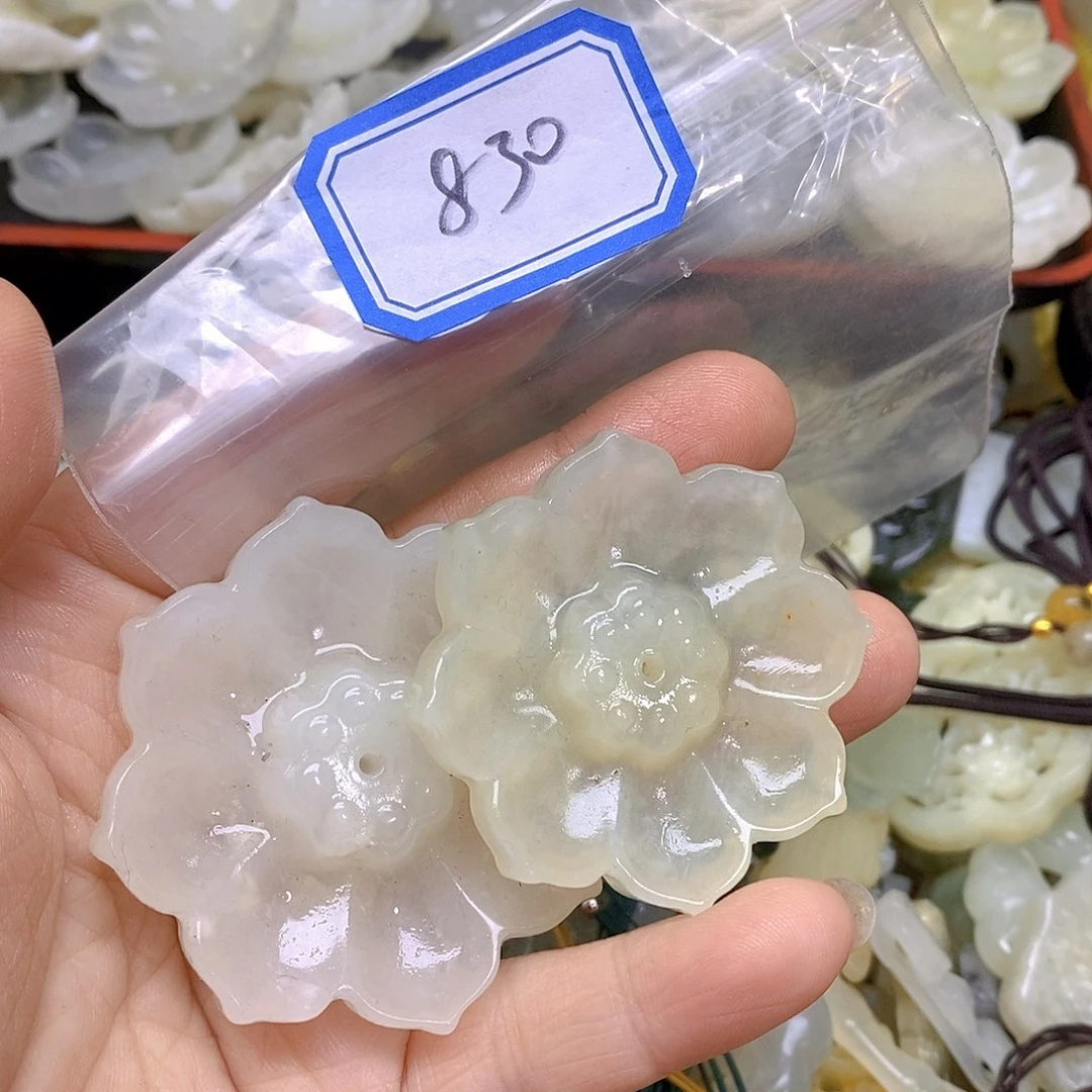 蛇纹石玉未镶嵌颈饰眉*830