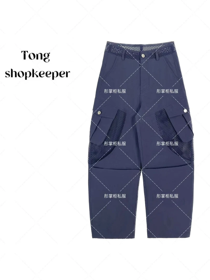 QJ/彤掌柜1681669 夏款2025工装风腰头镂空工艺透气时尚减龄小裤