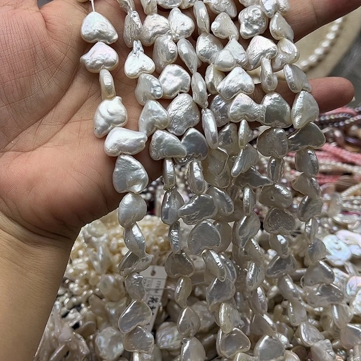 未镶嵌玛瑙/玉髓珠宝半成品一条爱心巴洛克珍珠