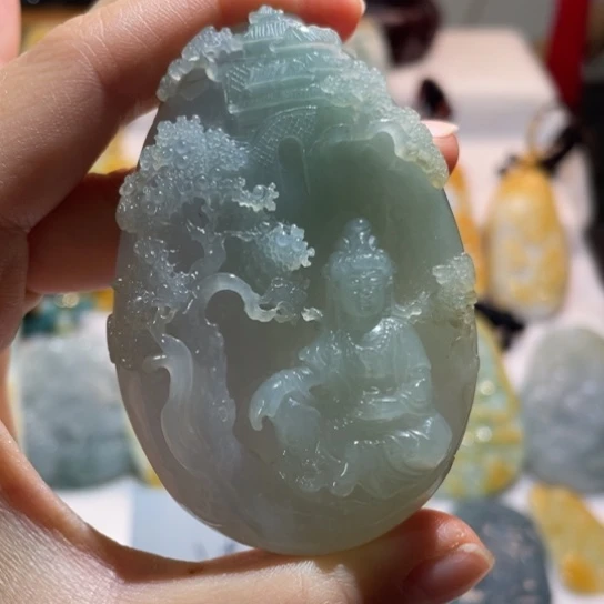 天***$翡翠未镶嵌挂件翡翠