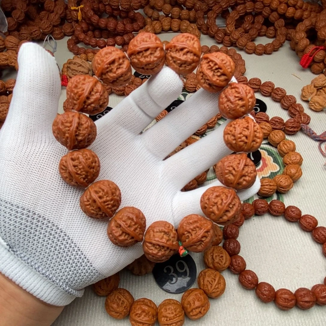 文玩核桃手串八棱水波纹21