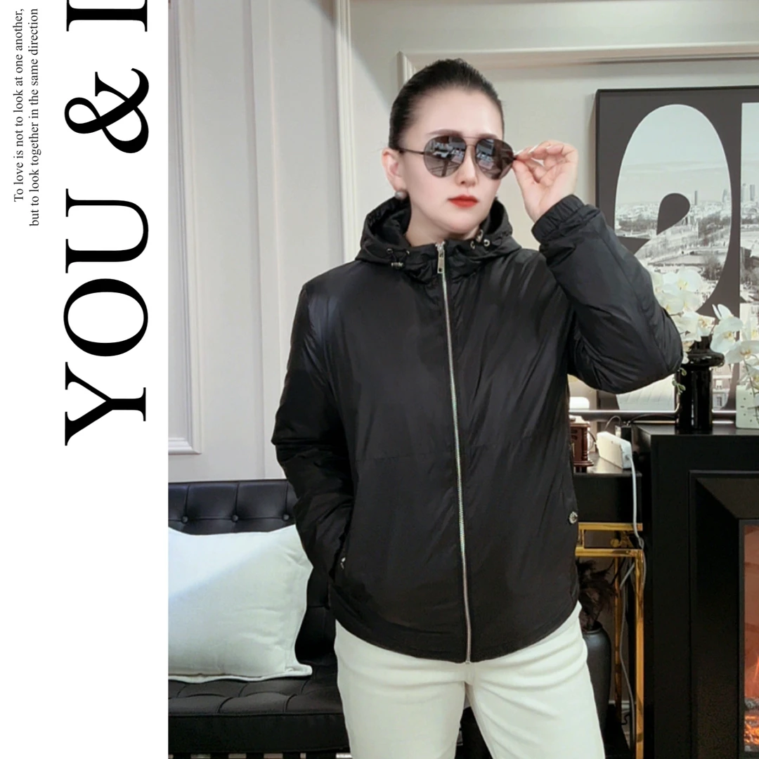 【子华男装】男士 轻柔薄款极简风连帽鹅绒服A9297