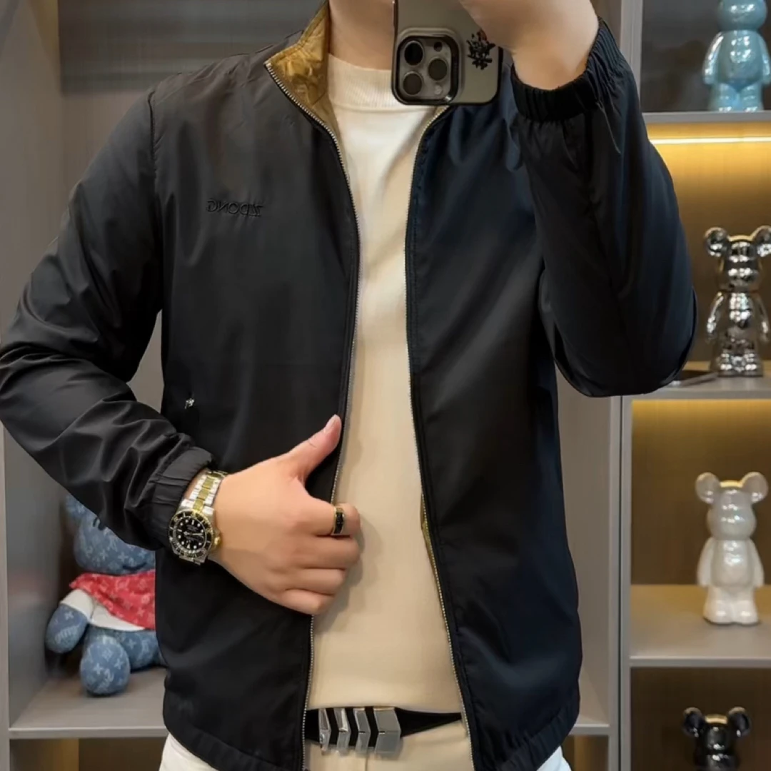 秋季新款男士立领夹克时尚百搭潮流外套高品质男外套