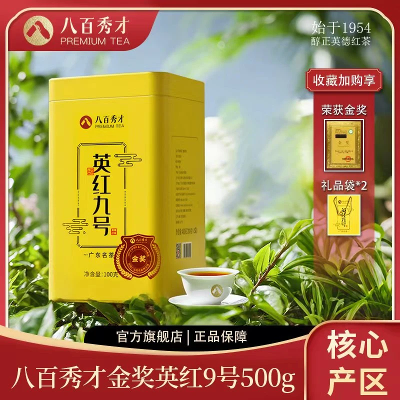 英德高香红茶金奖英红九号100克罐装茶叶 茶科所联合出品500克