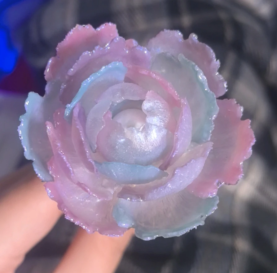 【紫霞仙子】【手工花瓣】超薄树脂古风发簪材料DIY配件