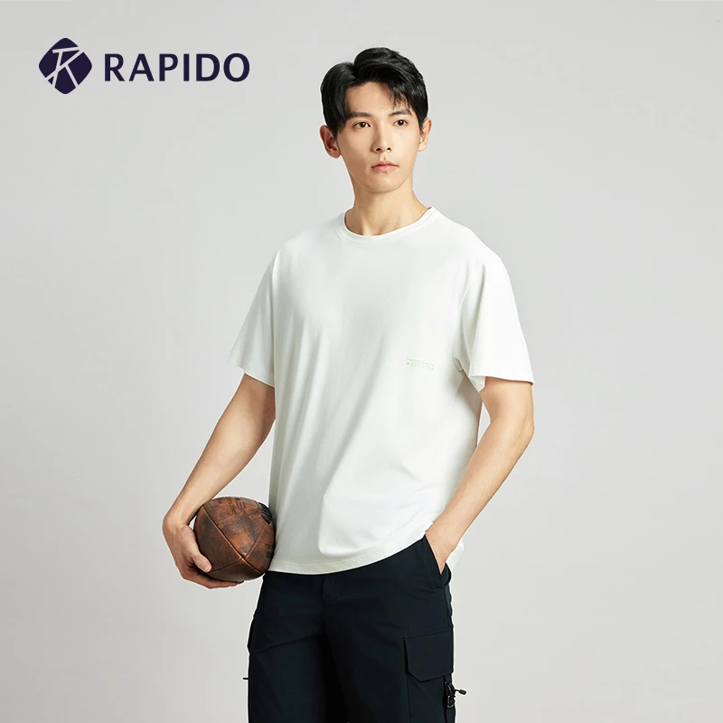 Rapido【新品】2025年春夏男士O系凉感抗菌驱蚊印花T恤CN5442O43