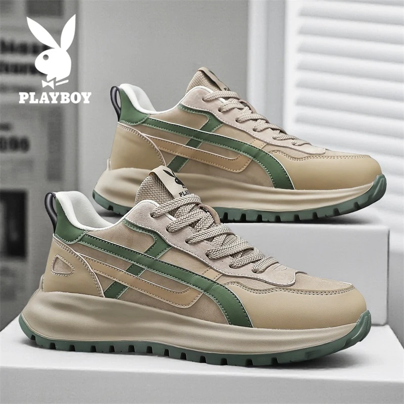 PLAYBOY/花花公子男鞋2025秋季新款阿甘鞋百搭防滑耐磨男士运动鞋