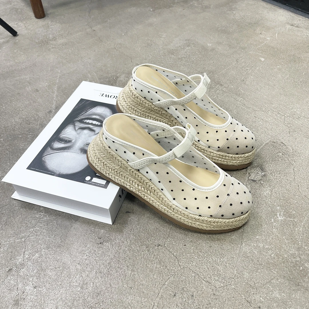 小个子显瘦包头拖外出穿女款玛丽珍鞋增高厚底凉拖鞋女夏透气女鞋