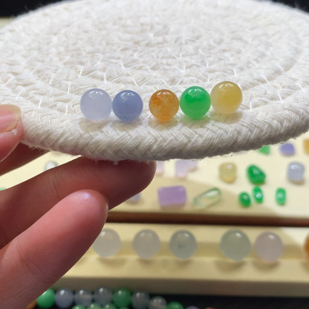 定制翡翠未镶嵌五颗打包