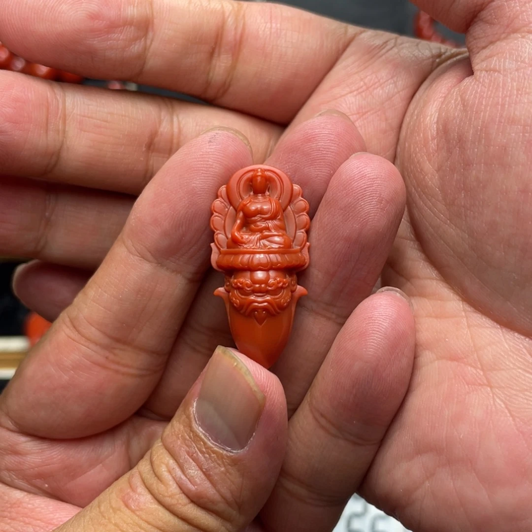 南红玛瑙未镶嵌颈饰晓*