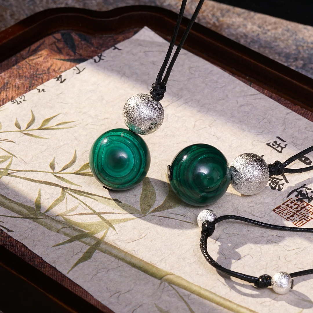 孔雀石原创DIY项链