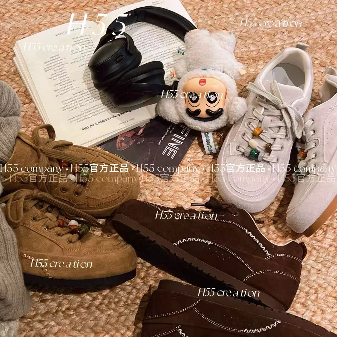 H55-松弛慢节奏｜解构风穿珠复古街头板鞋67-2857-GZ