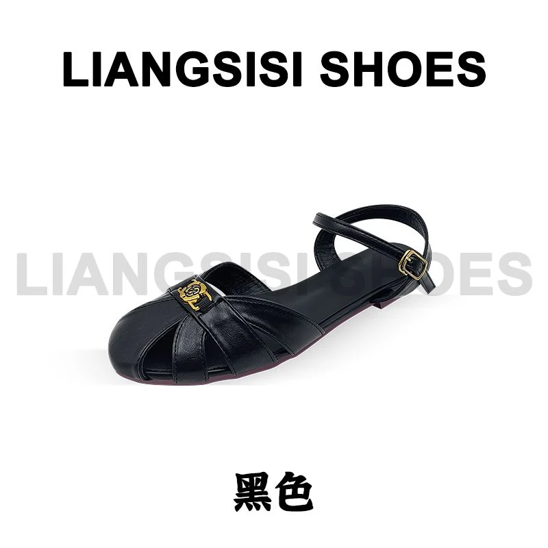 梁思思SHOES新款法式复古镂空罗马凉鞋-B11