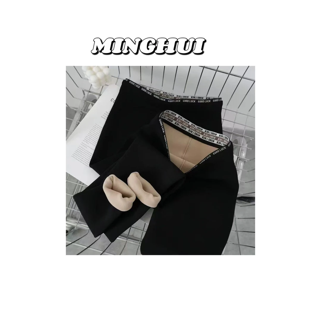 【加绒加厚 500g】 热点裤冬季弹力紧身修身显瘦厚绒保暖九分打底裤