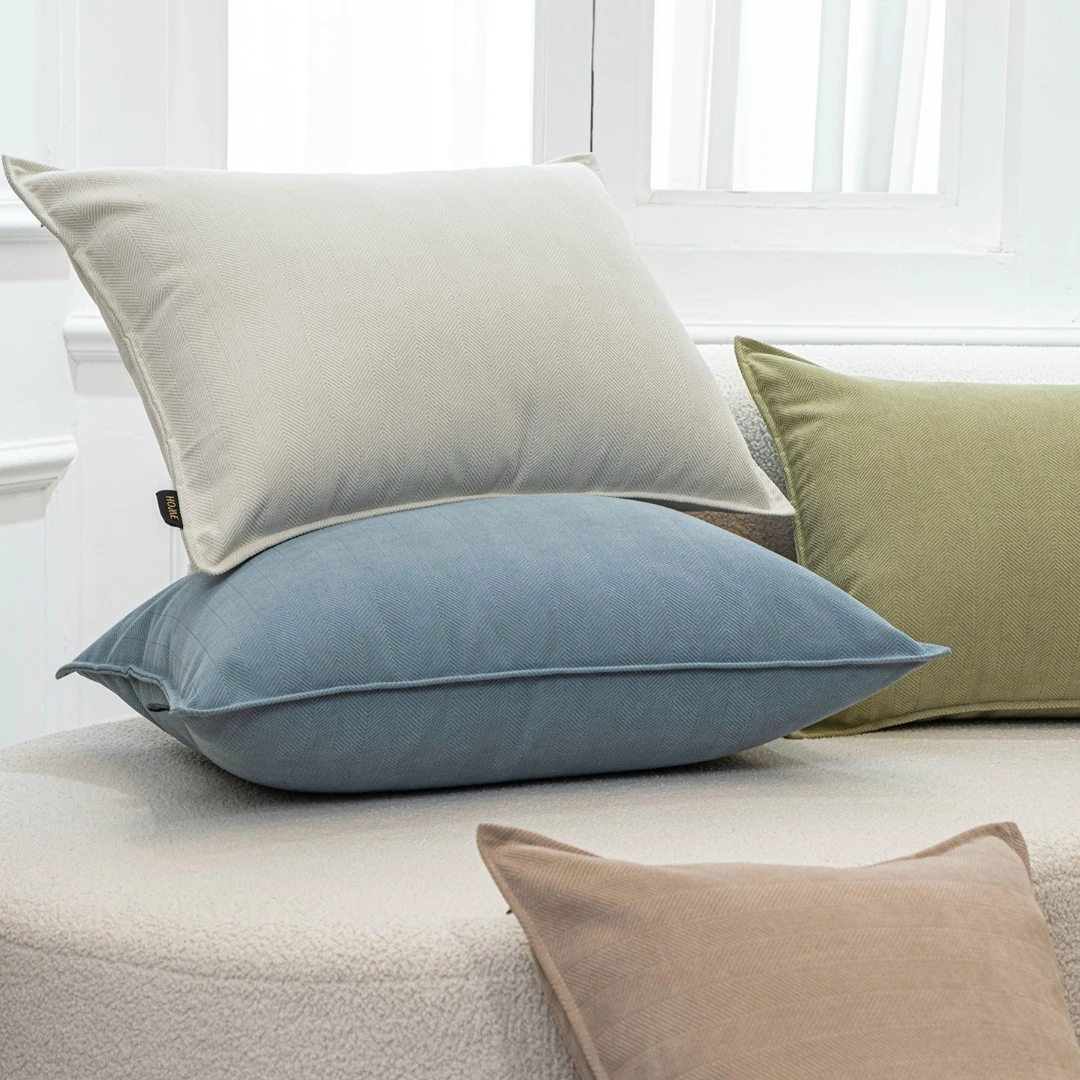 2025新款素色抱枕靠垫沙发客厅民宿高级感靠枕长方形靠背垫大靠枕