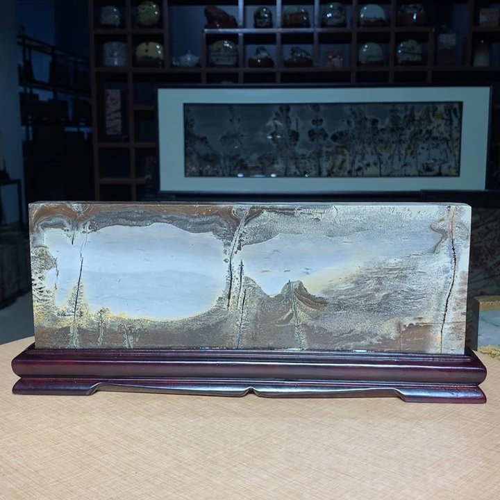 广西国画石摆件，观赏收藏