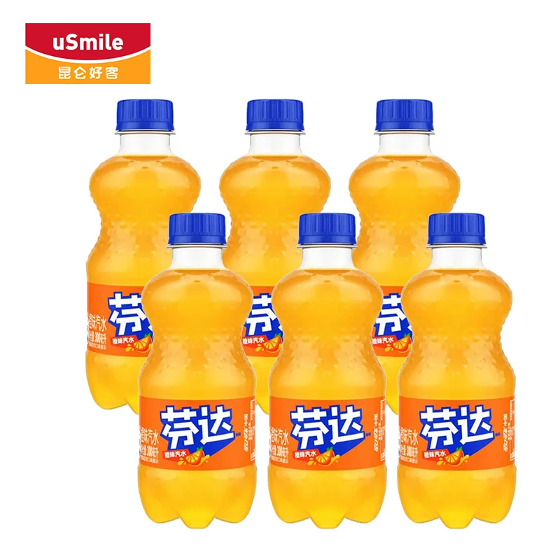 可口可乐 芬达橙味汽水300ml*6瓶/8瓶/12瓶