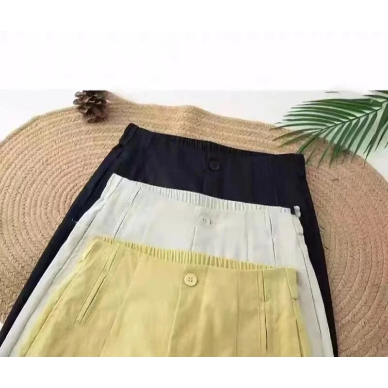 奢华桑蚕 丝汗 麻抗皱垂感高腰显瘦休闲裤WGD0524-0730