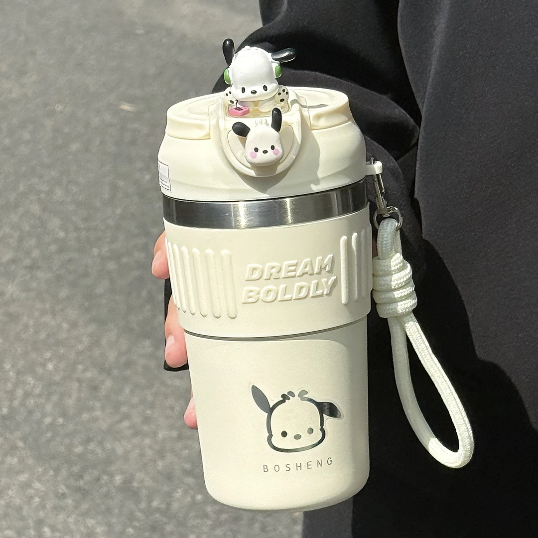 咖啡杯高颜值可爱保温杯女生2025新款学生吸管杯子保冷随手水杯