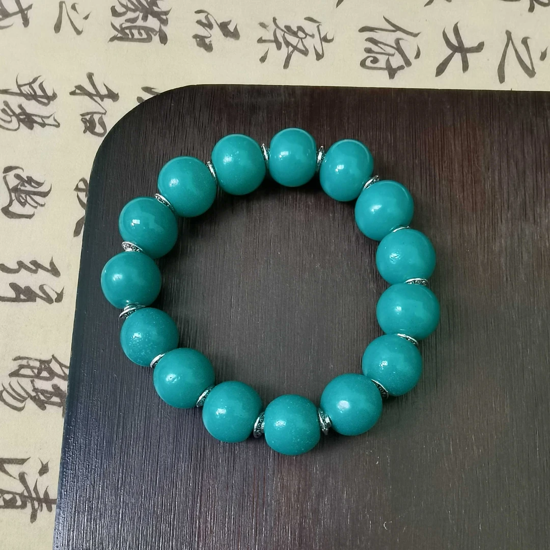 老琉璃复古百搭绿色手串5021801