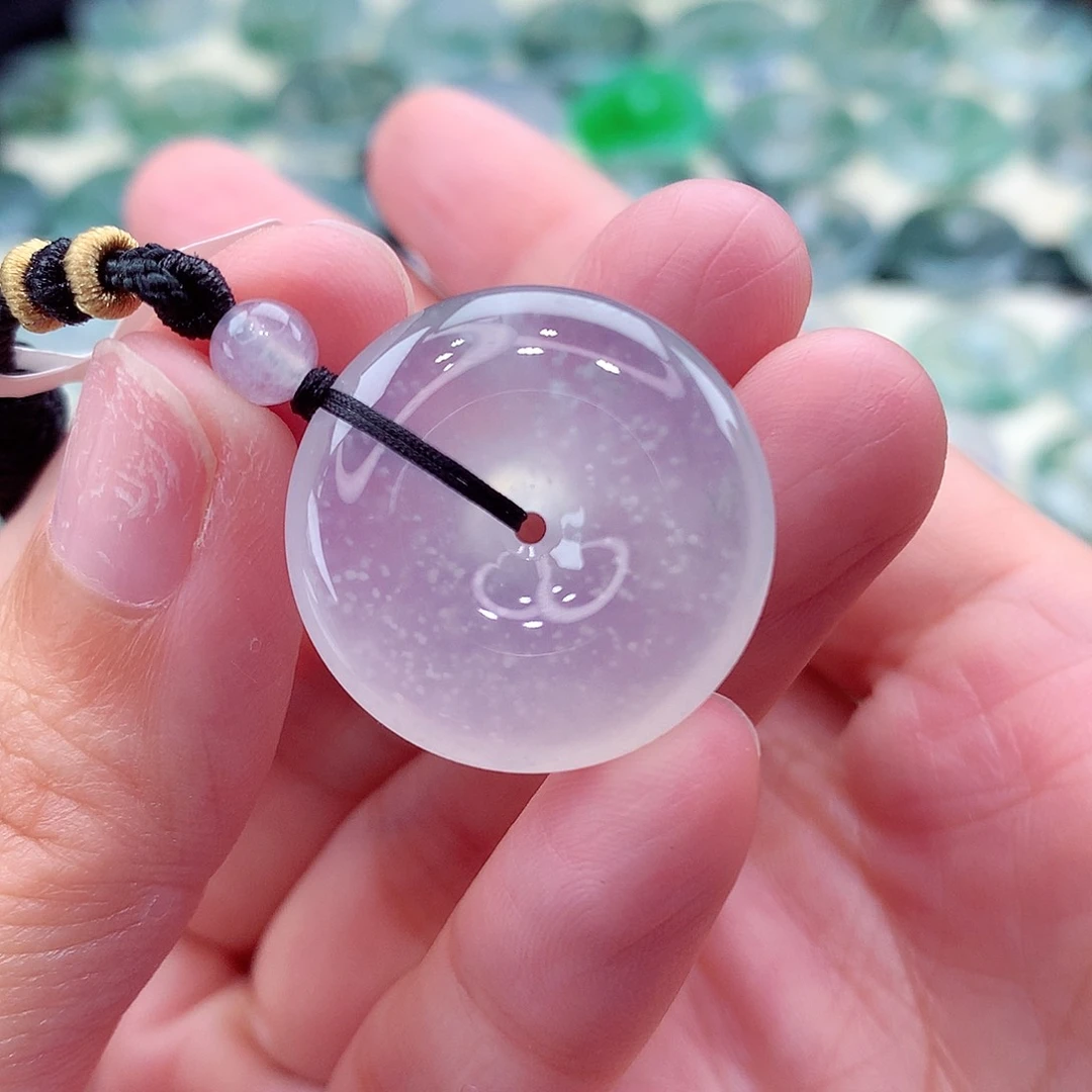 翡翠未镶嵌颈饰编号47-尺寸23.6/5.9