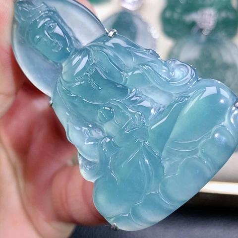 【闪购商品】翡翠颈饰银S925镶嵌天然翡翠