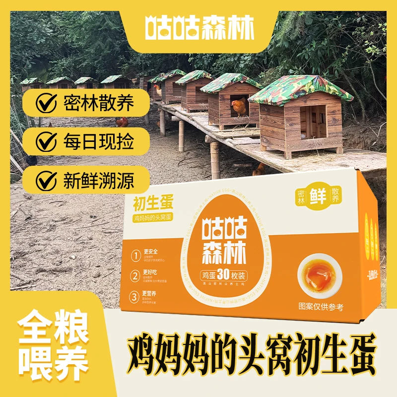 【咕咕森林】鲜初生鸡蛋 林下散养每日现捡全粮喂养营养美味精选