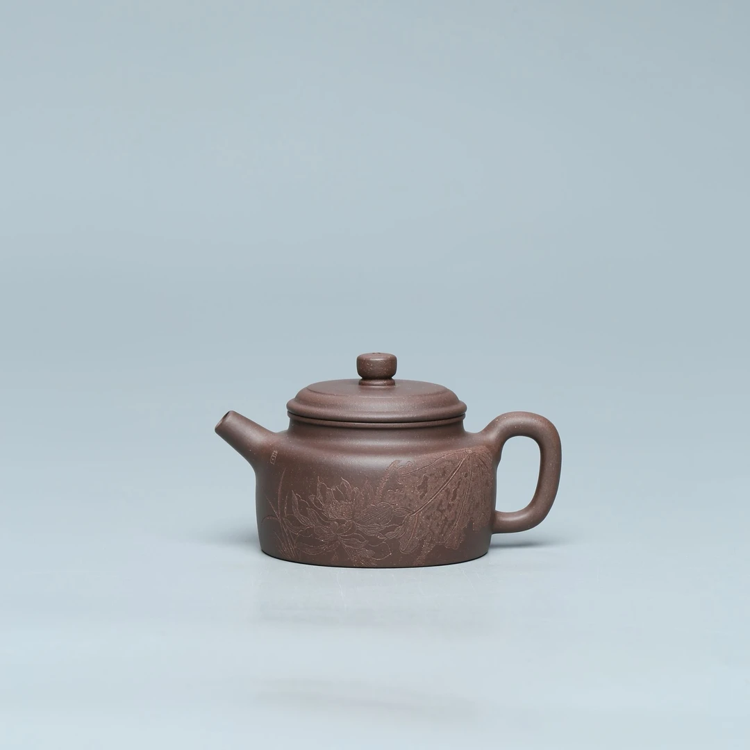 达观FQT53【风起堂】德钟 老坑天青 200cc紫砂壶 青墨