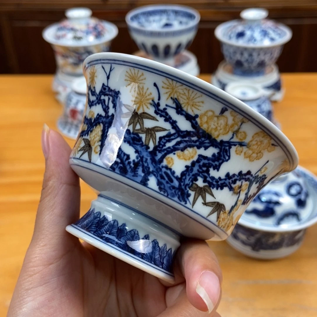 手绘现代茶具非古董