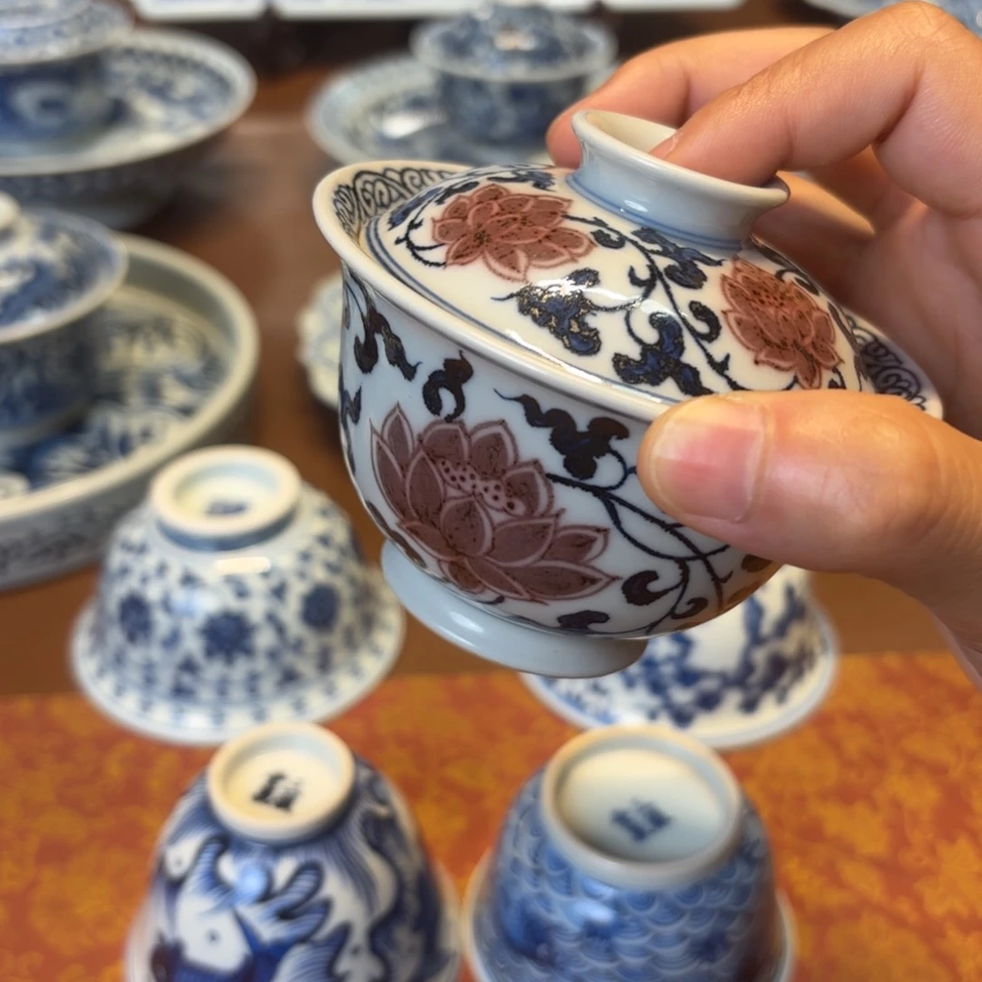 瓷片S*壹景德镇手绘茶具福利盖碗