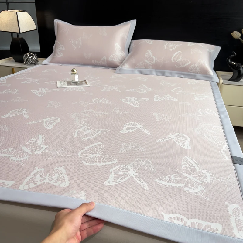 夏季高端Aa类抑菌提花凉感冰丝凉席单双人可折叠裸睡无痕空调软席