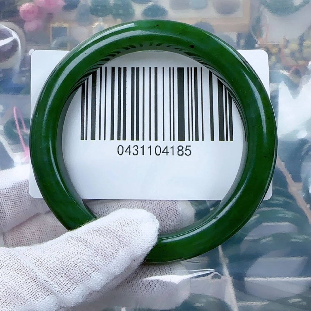 和田玉（碧玉）手镯未镶嵌包容58