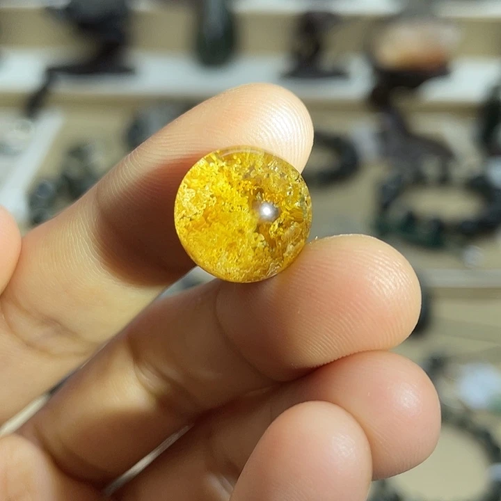 未镶嵌颈饰水晶黄幽灵单珠定制