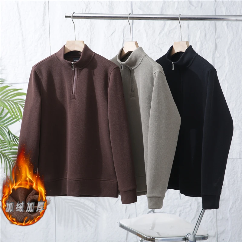 600g！半拉链！情侣款！立领加绒宽松保暖长袖卫衣秋冬季 Y3R1900