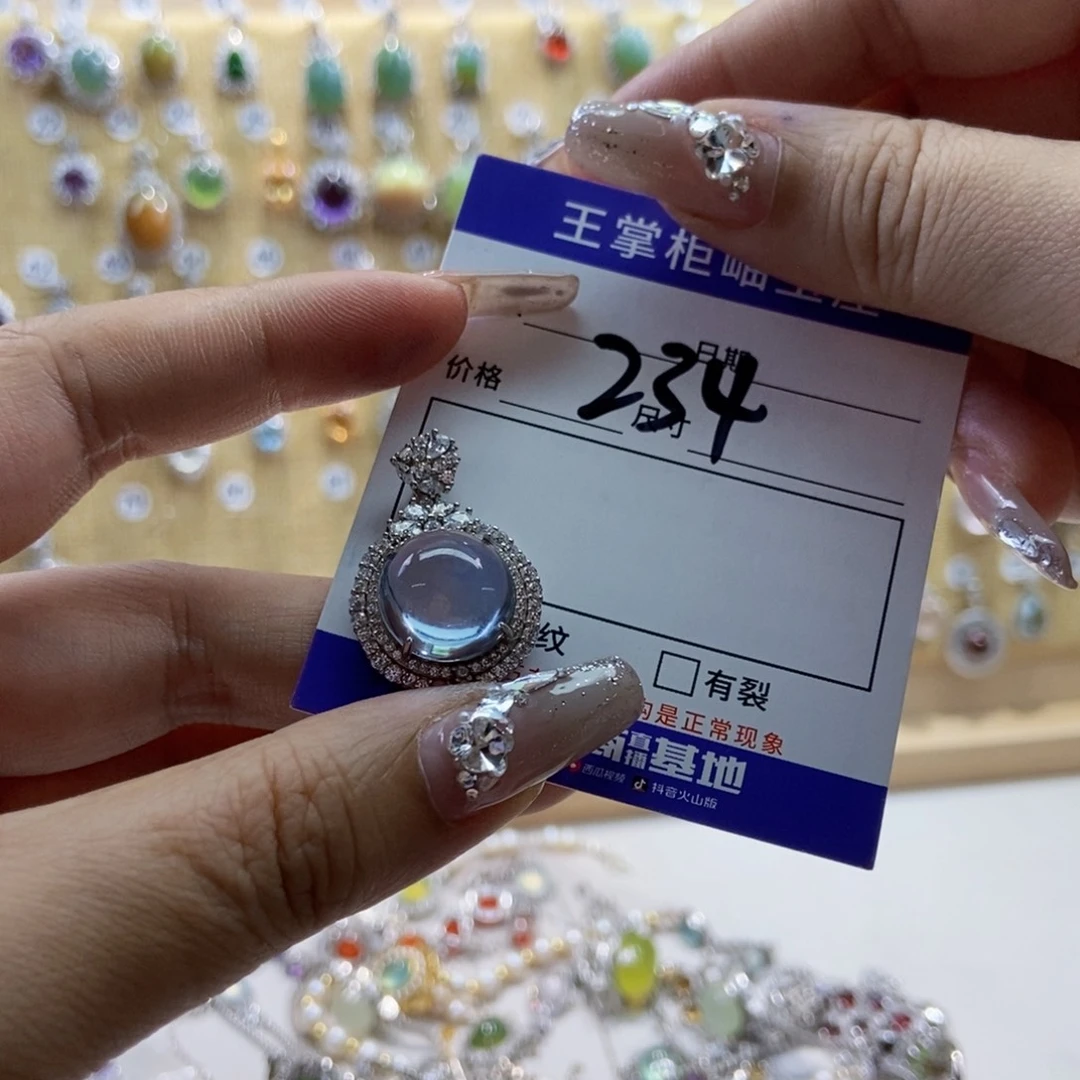 托帕石银S925镶嵌吊坠吊坠