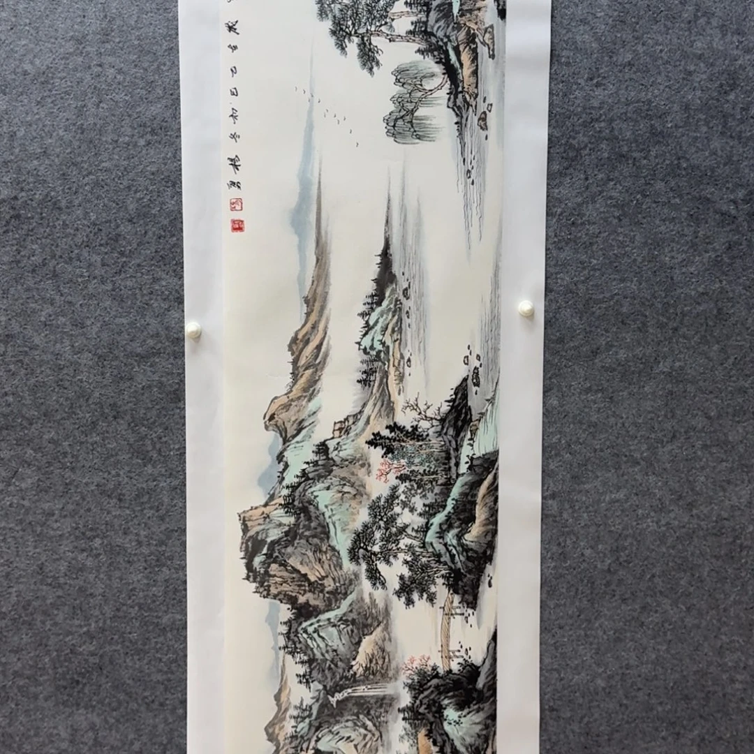 国画杨勇138x34山水作品