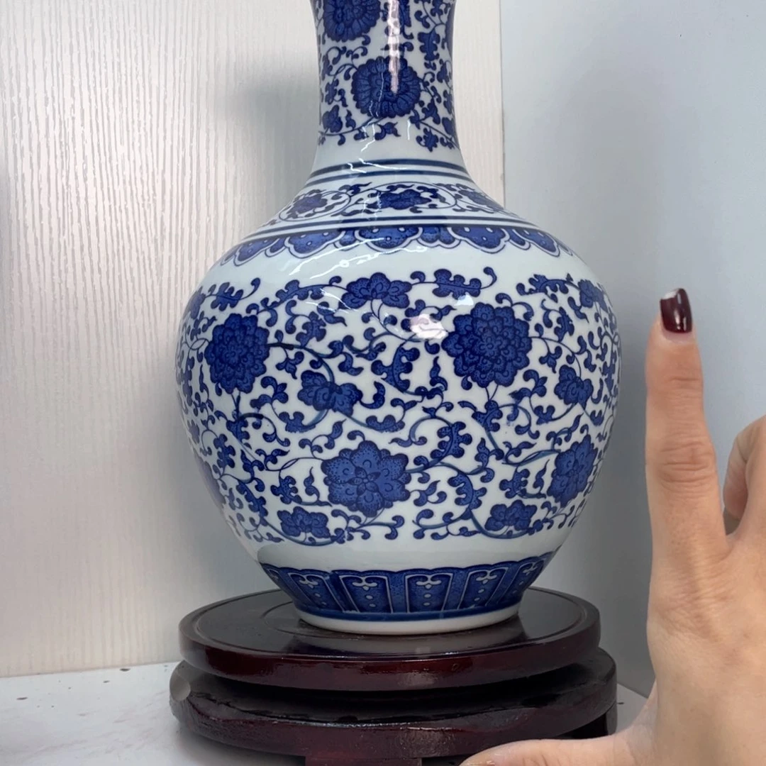 摆件景德镇陶瓷现代工艺品摆件带底座