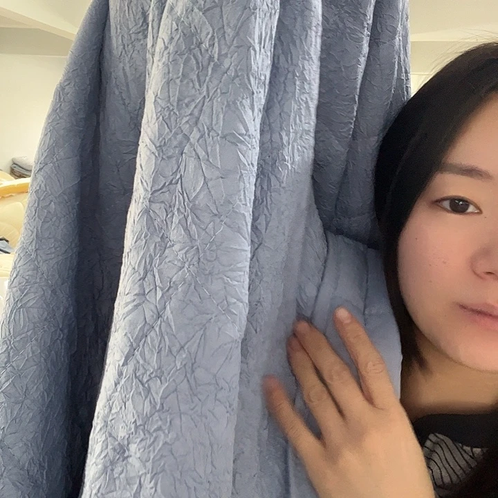三醋酯纤维天丝棉蓝色泡纱被子