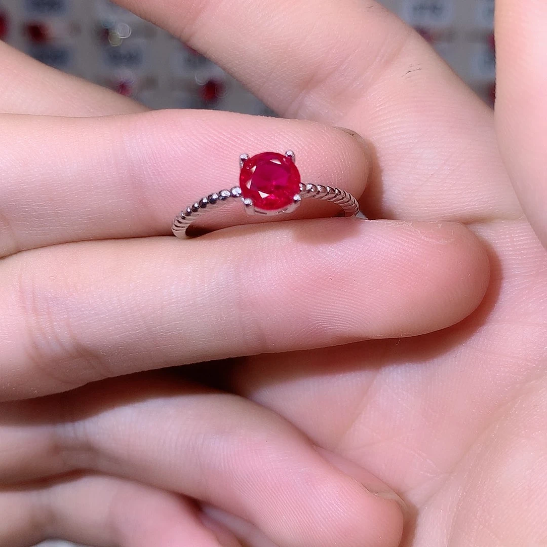 红宝石戒指未镶嵌银色6